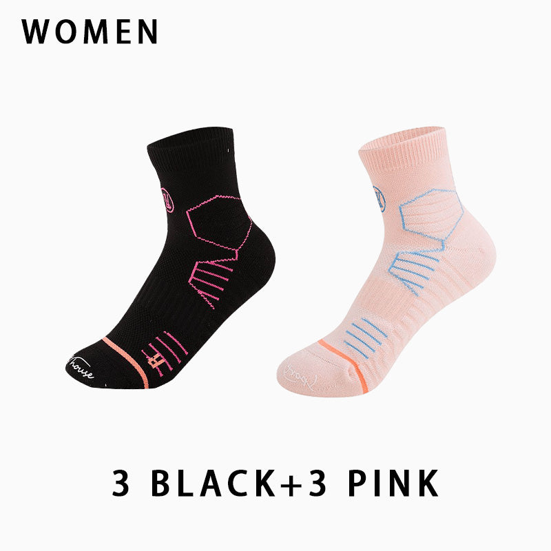 Couple's Professional Non-slip Running Socks(6 pairs）