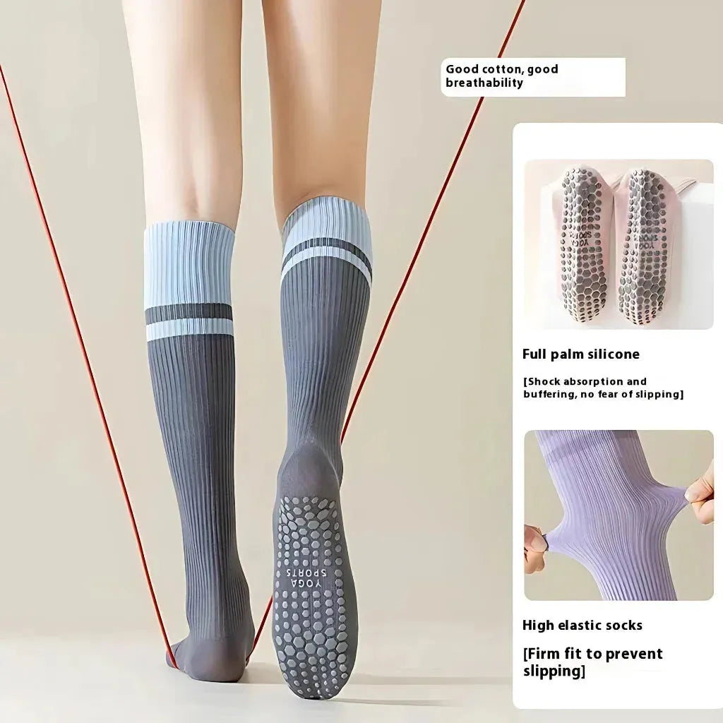 Calf Length Grip Socks For Pilates And Everyday Flow