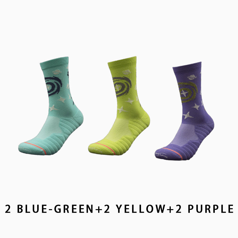 Breathable Mid-calf Women Running Socks（6 pairs）