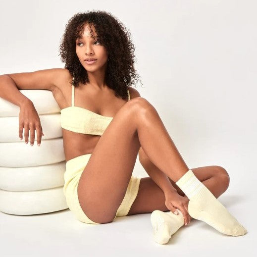 Retro Crew - Grip Socks - (Barre / Pilates)