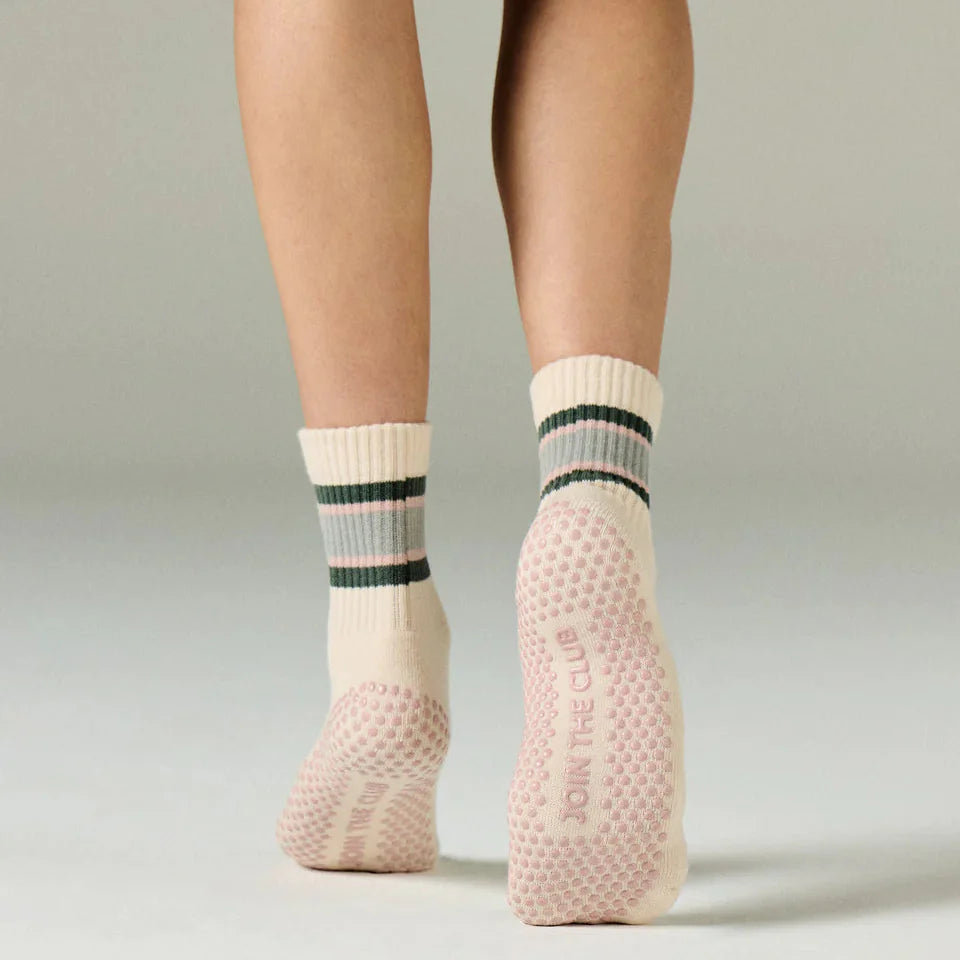 Retro Crew - Grip Socks - (Barre / Pilates)