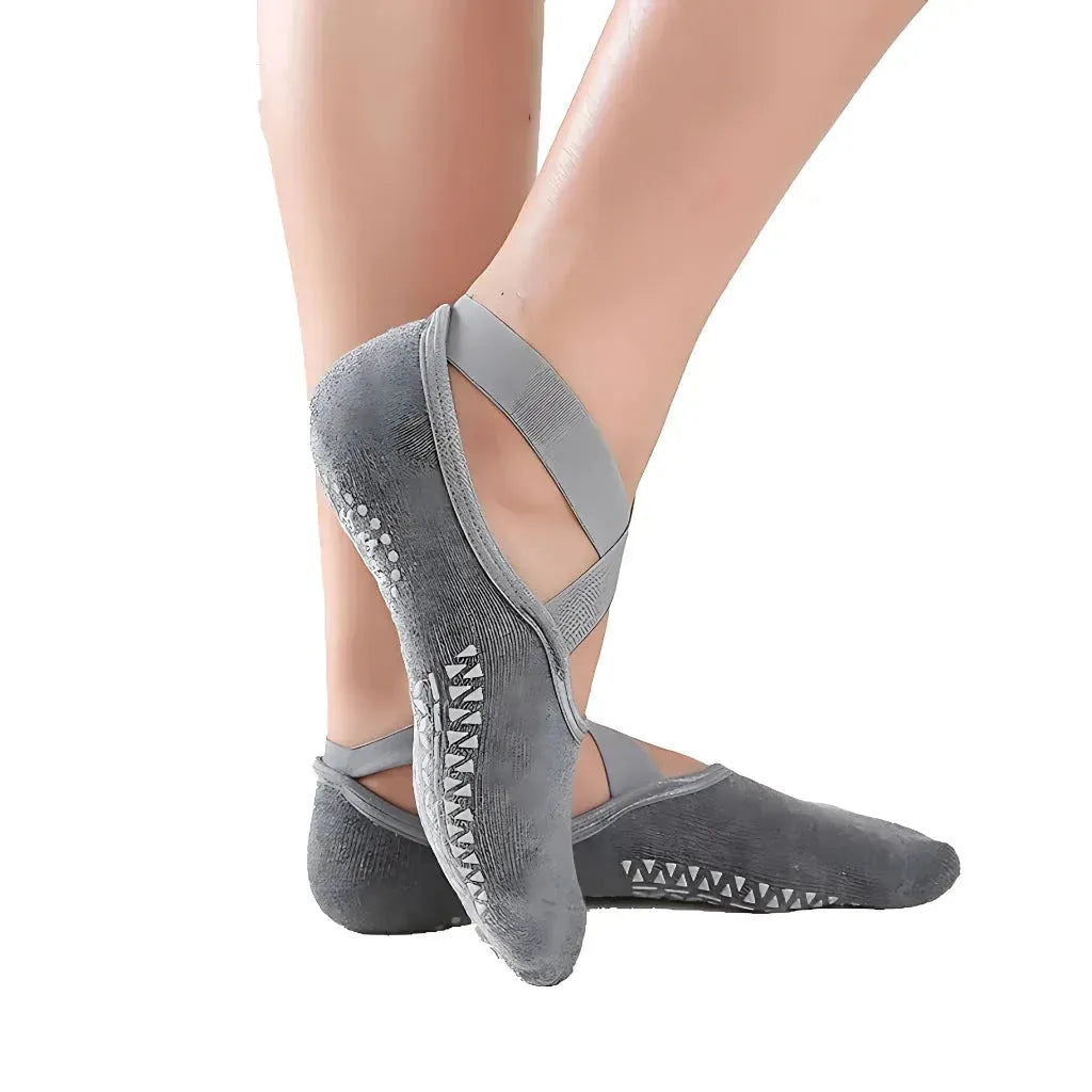 Cross Belt Barre Socks For Women