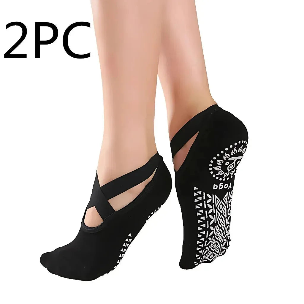 Cross Belt Barre Socks For Women