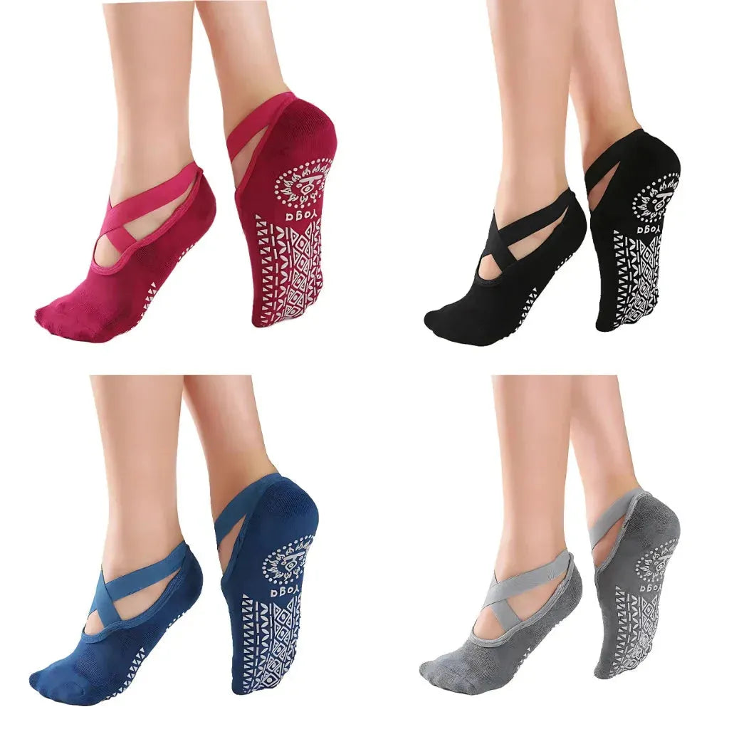 Cross Belt Barre Socks For Women
