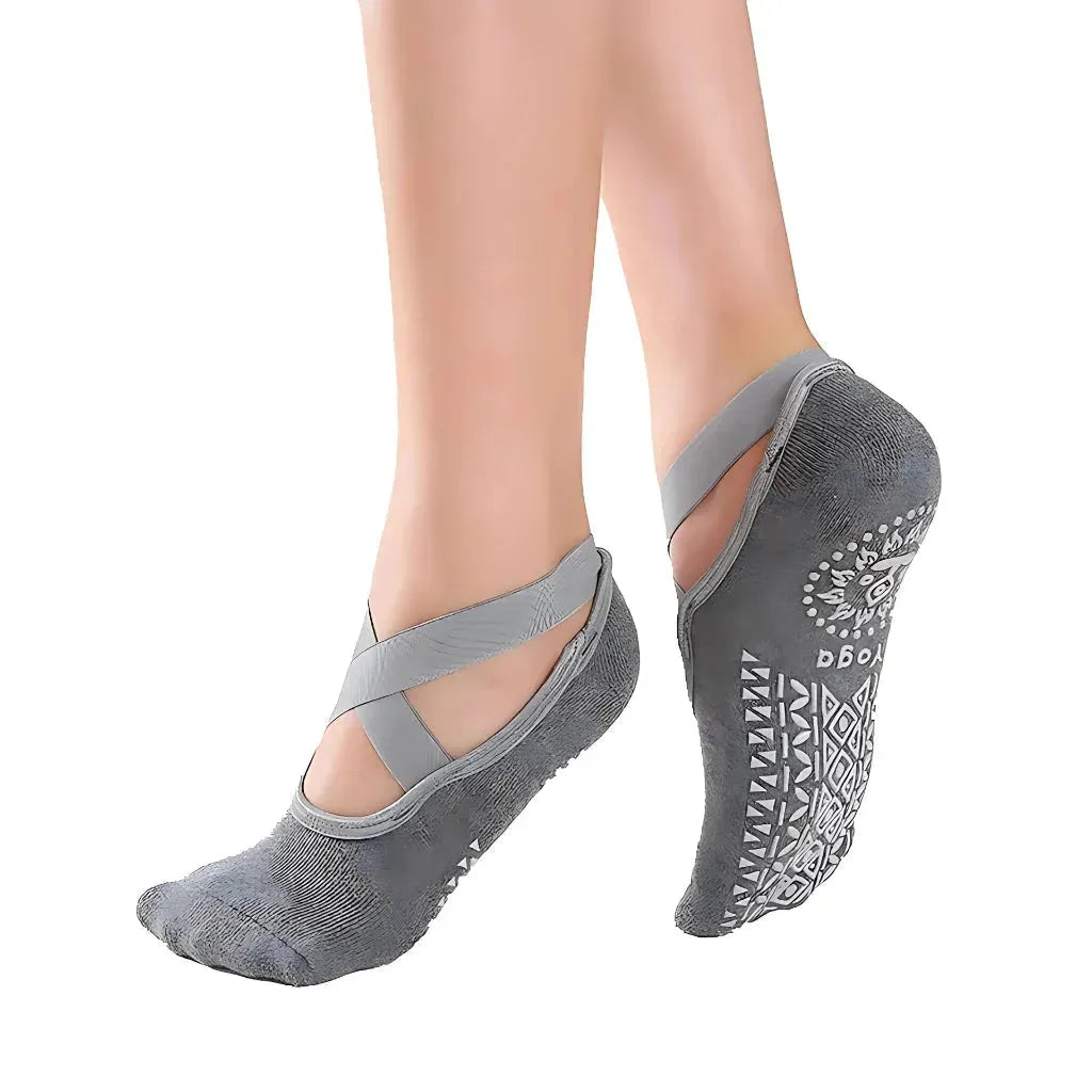 Cross Belt Barre Socks For Women
