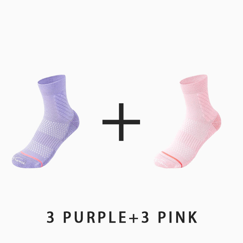 Mid-calf Breathable Women's Sport Socks (6 pairs）