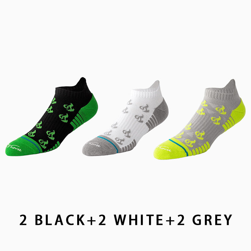 Men's Short Thin Running Socks（6 pairs）