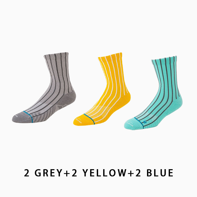 Men's Mid-calf Running Socks(6 pairs）