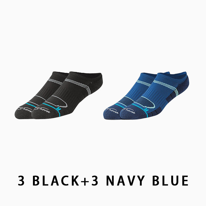 Men's Low Cut Breathable Running Socks(6 pairs）