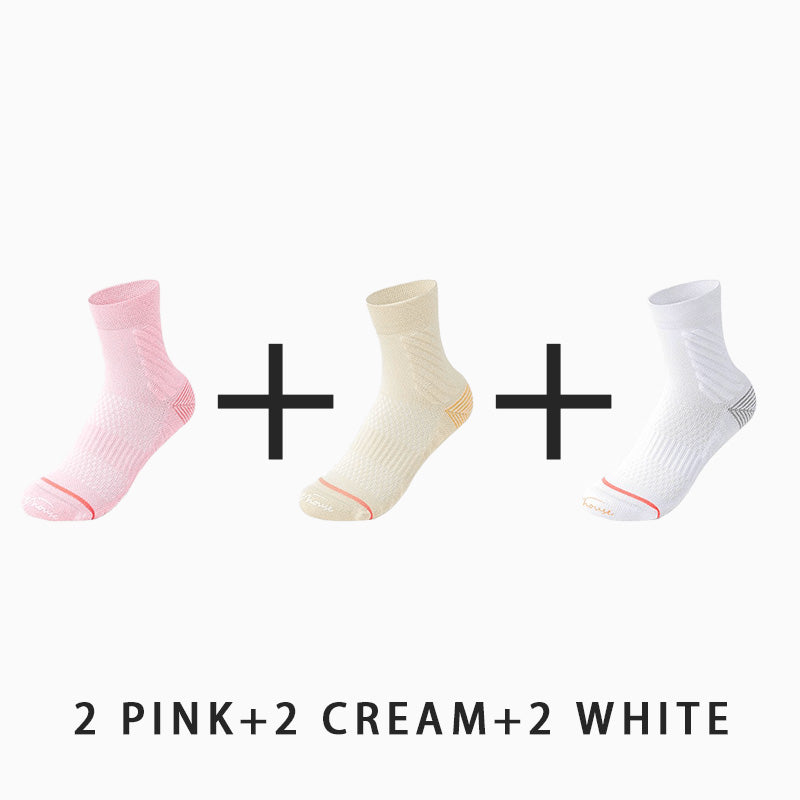 Mid-calf Breathable Women's Sport Socks (6 pairs）