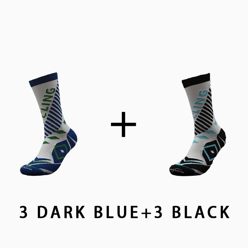 Men's Breathable Bike Riding Socks（6 pairs）