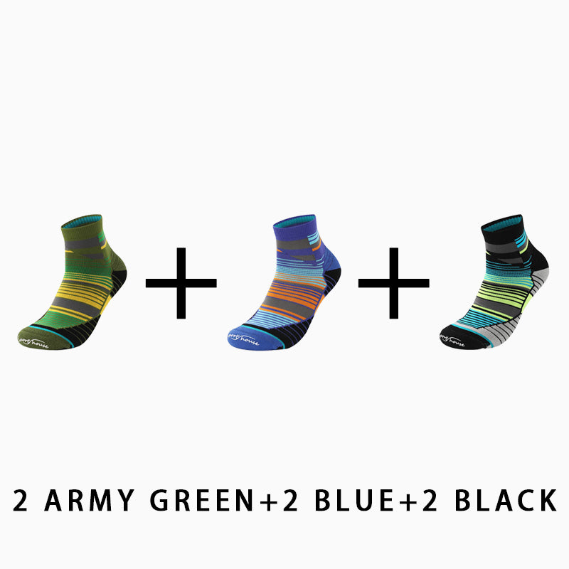 Men's Professional Running Socks Marathon（（6 pairs）