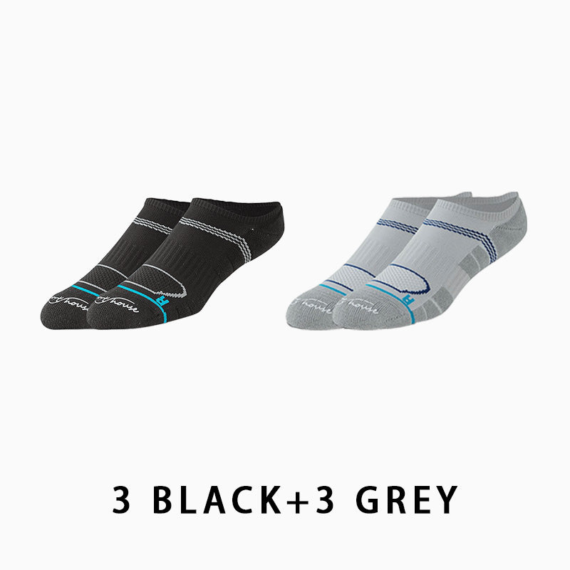 Men's Low Cut Breathable Running Socks(6 pairs）