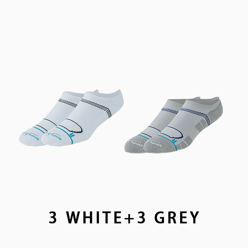 Men's Low Cut Breathable Running Socks(6 pairs）