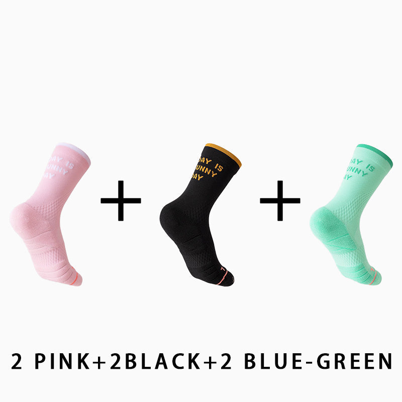 Mid Crew Towel Bottom Women's Cycling Socks（6 pairs）