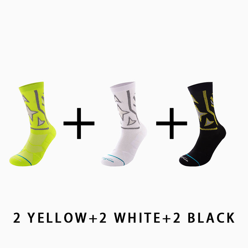 Men's Mid-calf Running Socks(6 pairs）