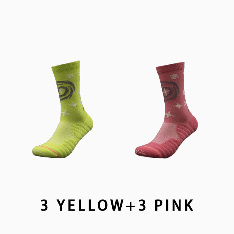 Breathable Mid-calf Women Running Socks（6 pairs）