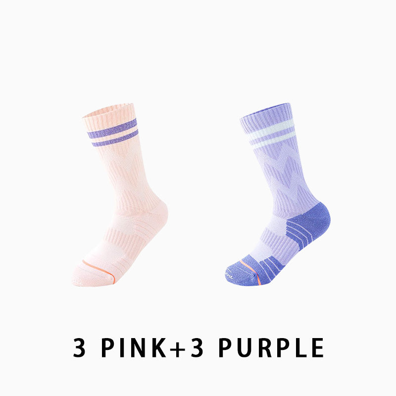 Professional Women Breathable Running Socks（6 pairs）