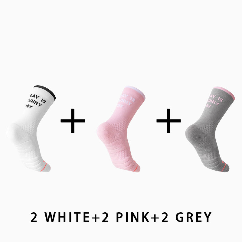 Mid Crew Towel Bottom Women's Cycling Socks（6 pairs）