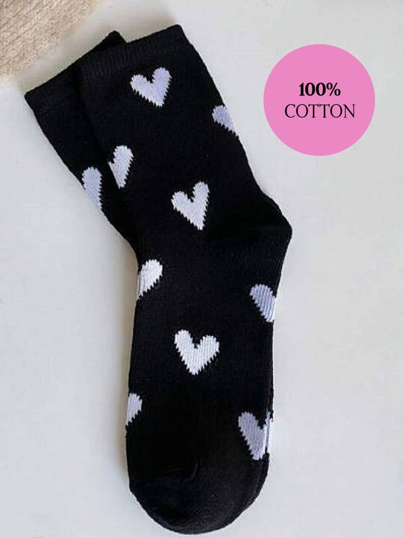 Heart Printed Socks (Red or Multiple Colors)
