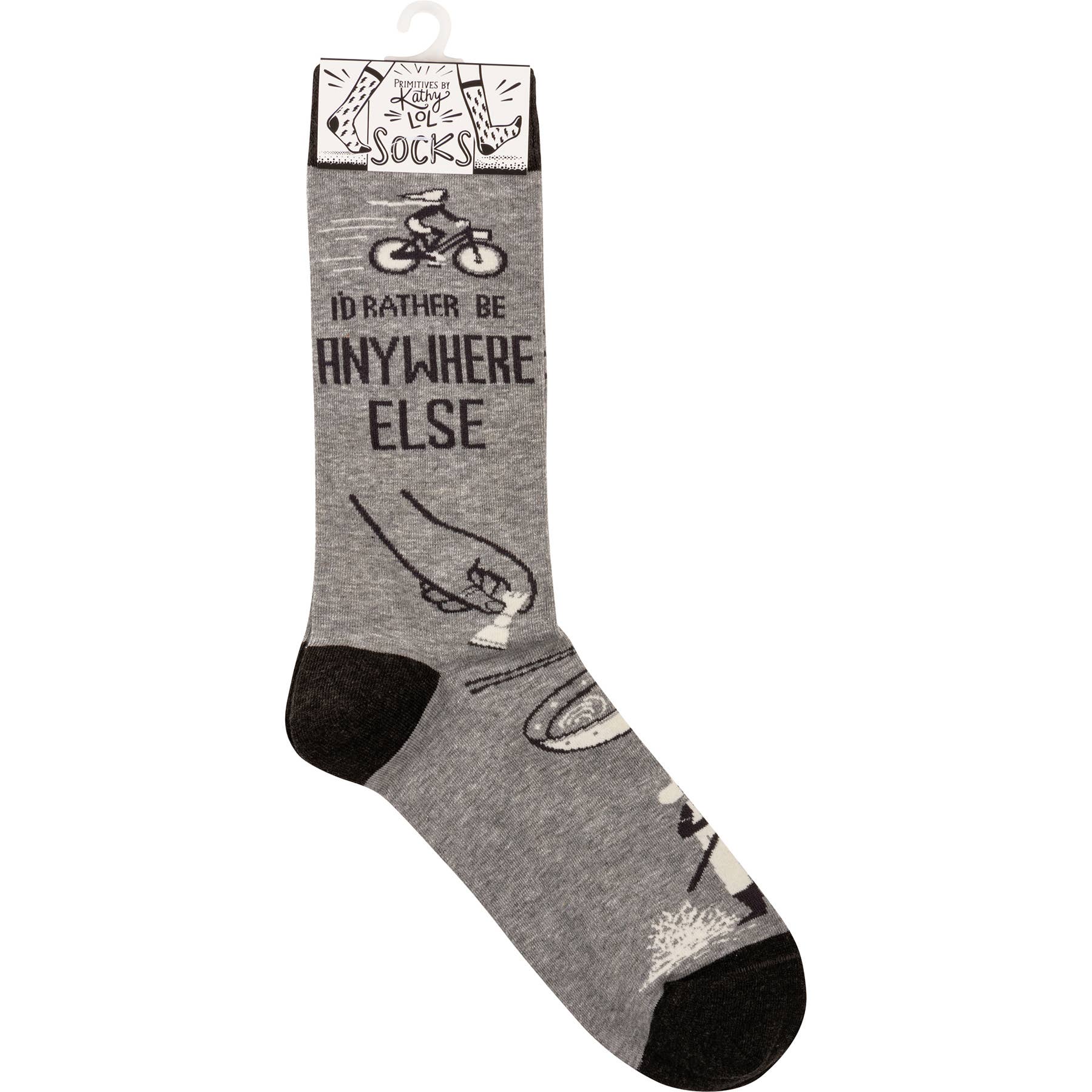 “I'd Rather Be Anywhere Else” Unisex Socks
