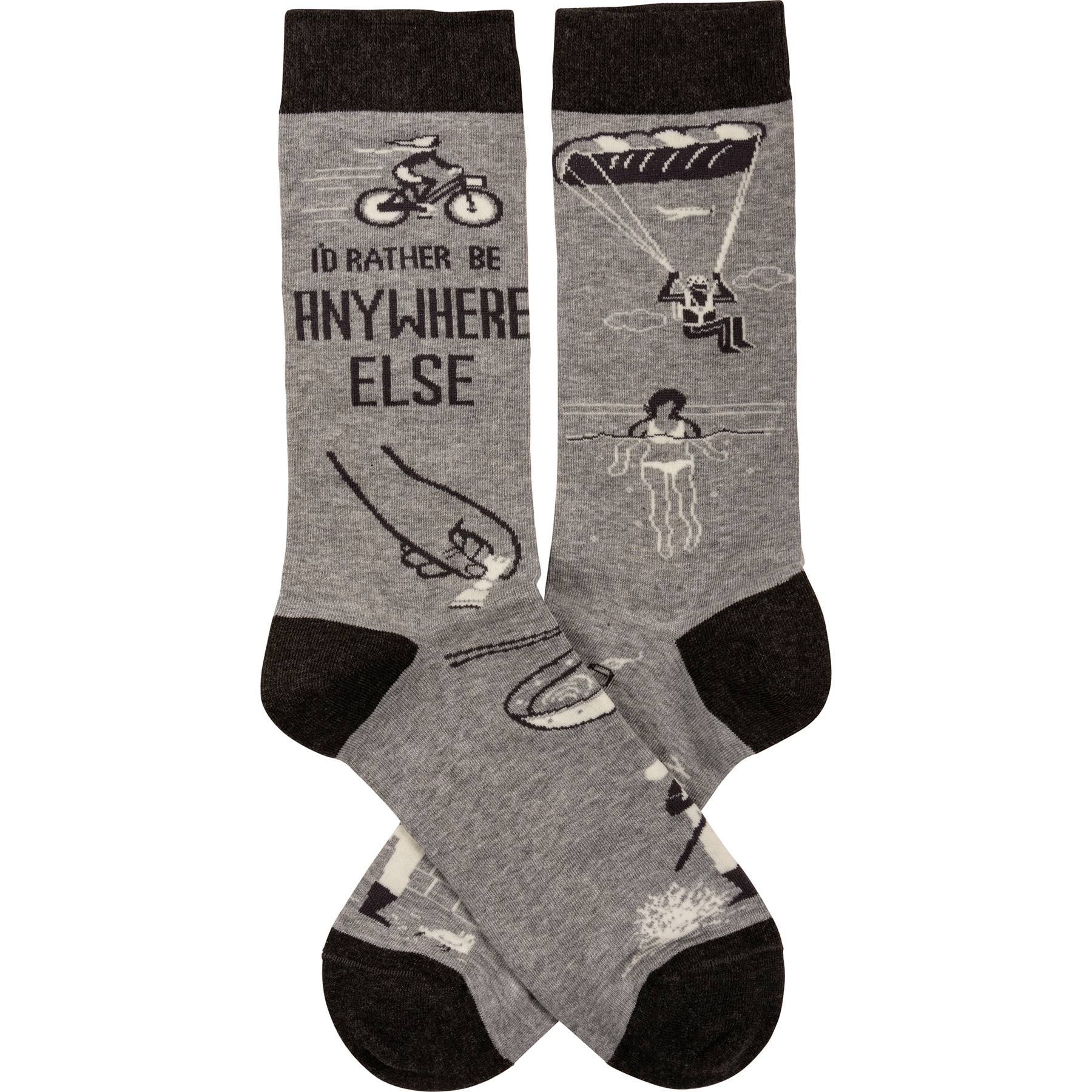 “I'd Rather Be Anywhere Else” Unisex Socks