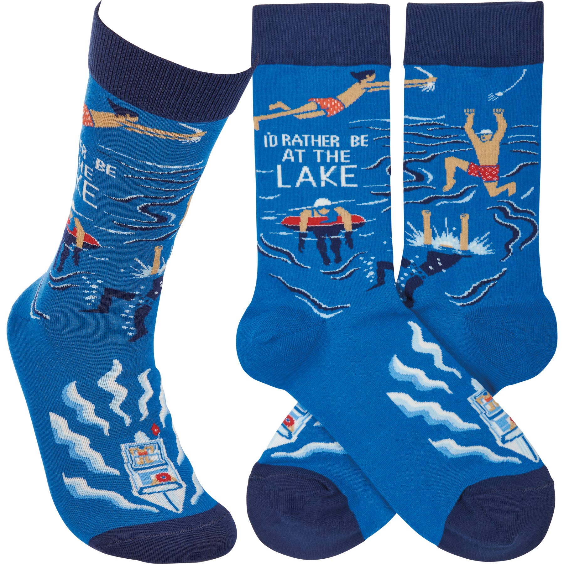 "I'd Rather Be At The Lake" Unisex Socks