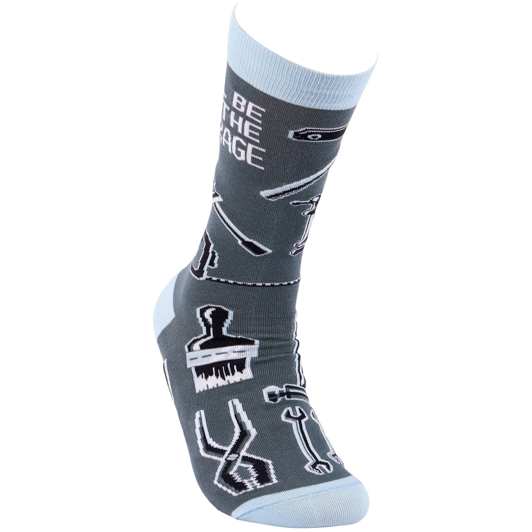 "I'll Be In The Garage" Unisex Socks