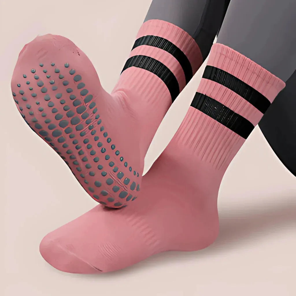 Mid Calf Grip Socks Yoga Comfort Fit For Women