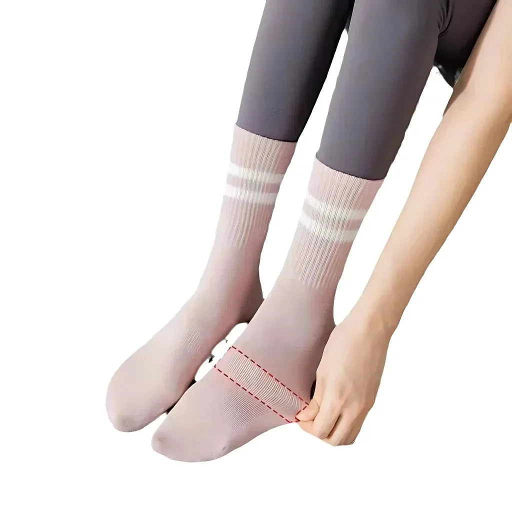 Mid Calf Grippy Socks Yoga For Year Round Comfort