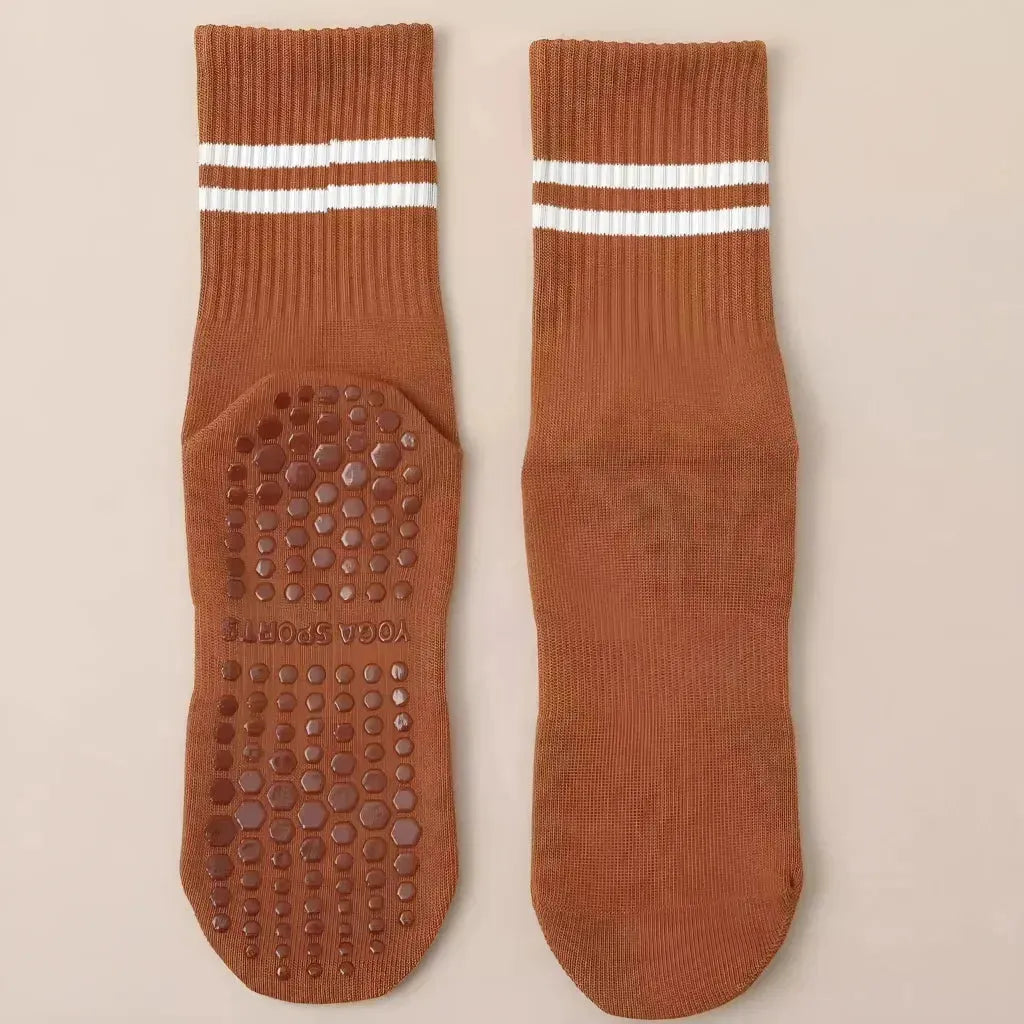 Mid Calf Grippy Socks Yoga For Year Round Comfort