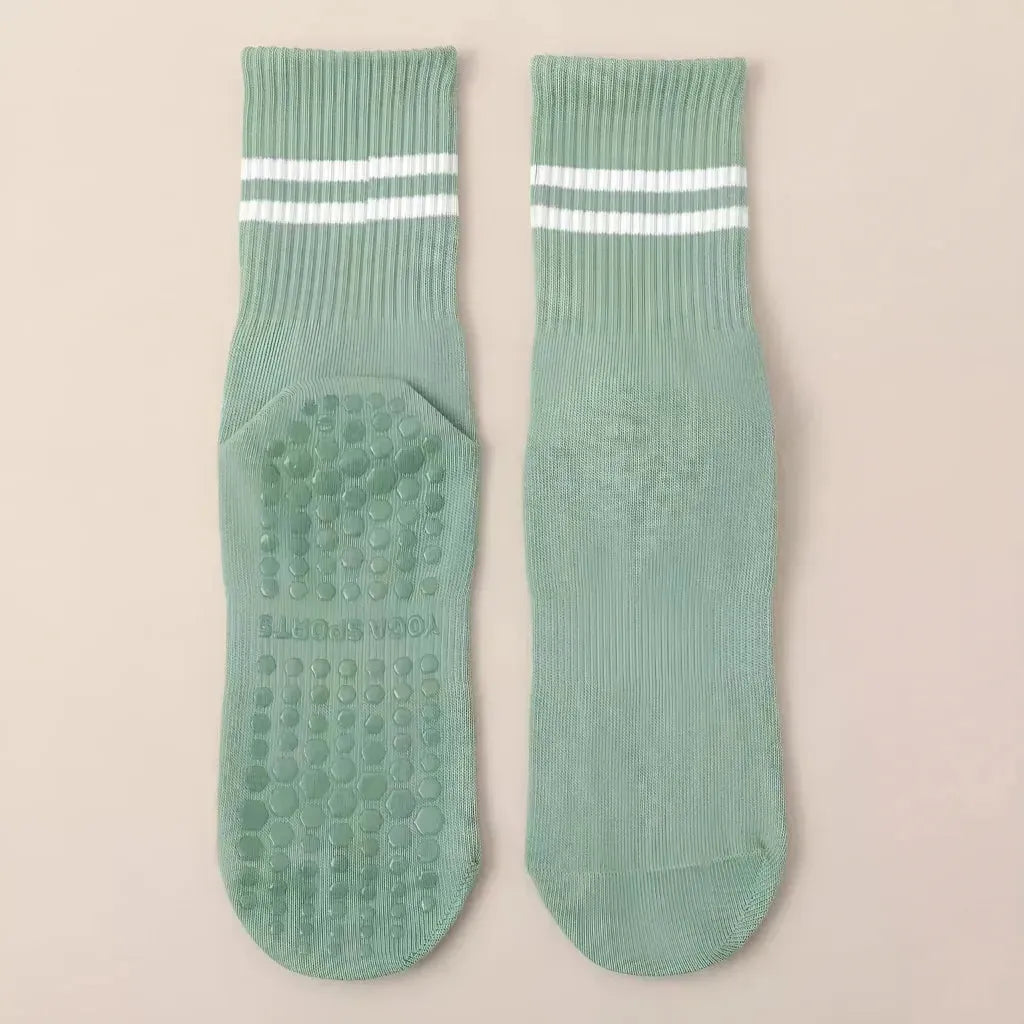 Mid Calf Grippy Socks Yoga For Year Round Comfort