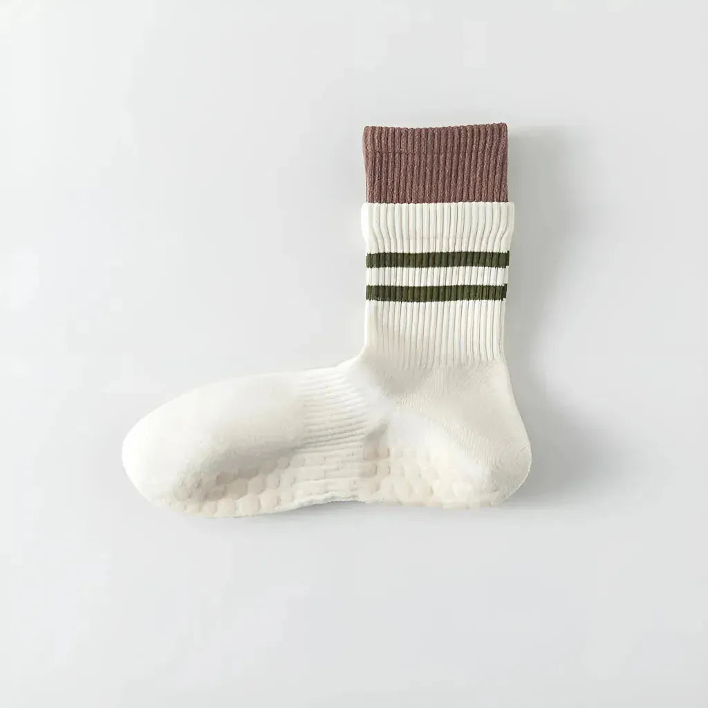 Mid Calf Pilates Grip Socks For Women’s Studio Flow