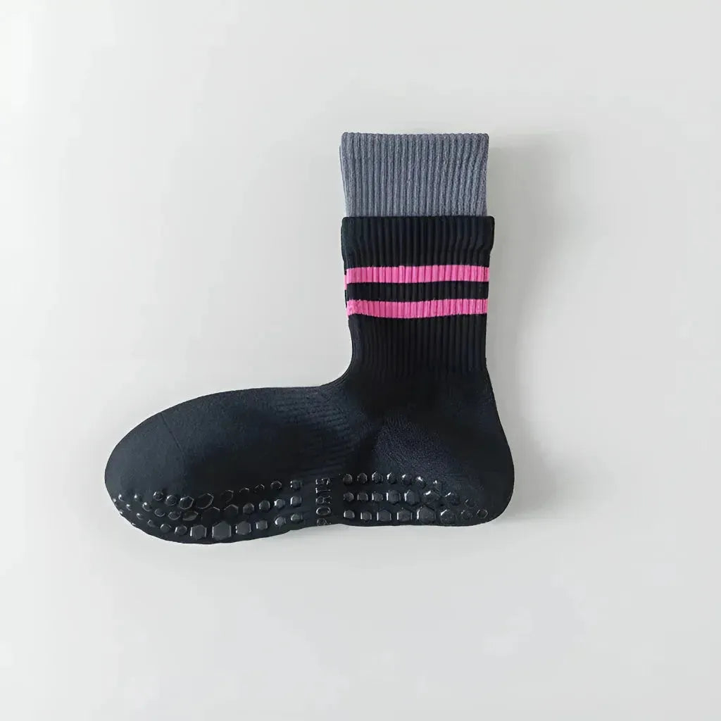 Mid Calf Pilates Grip Socks For Women’s Studio Flow