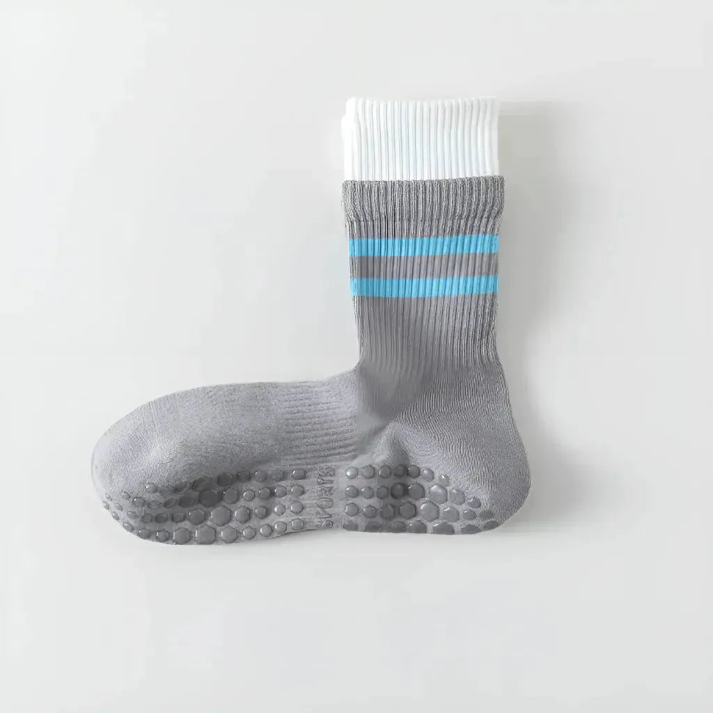 Mid Calf Pilates Grip Socks For Women’s Studio Flow