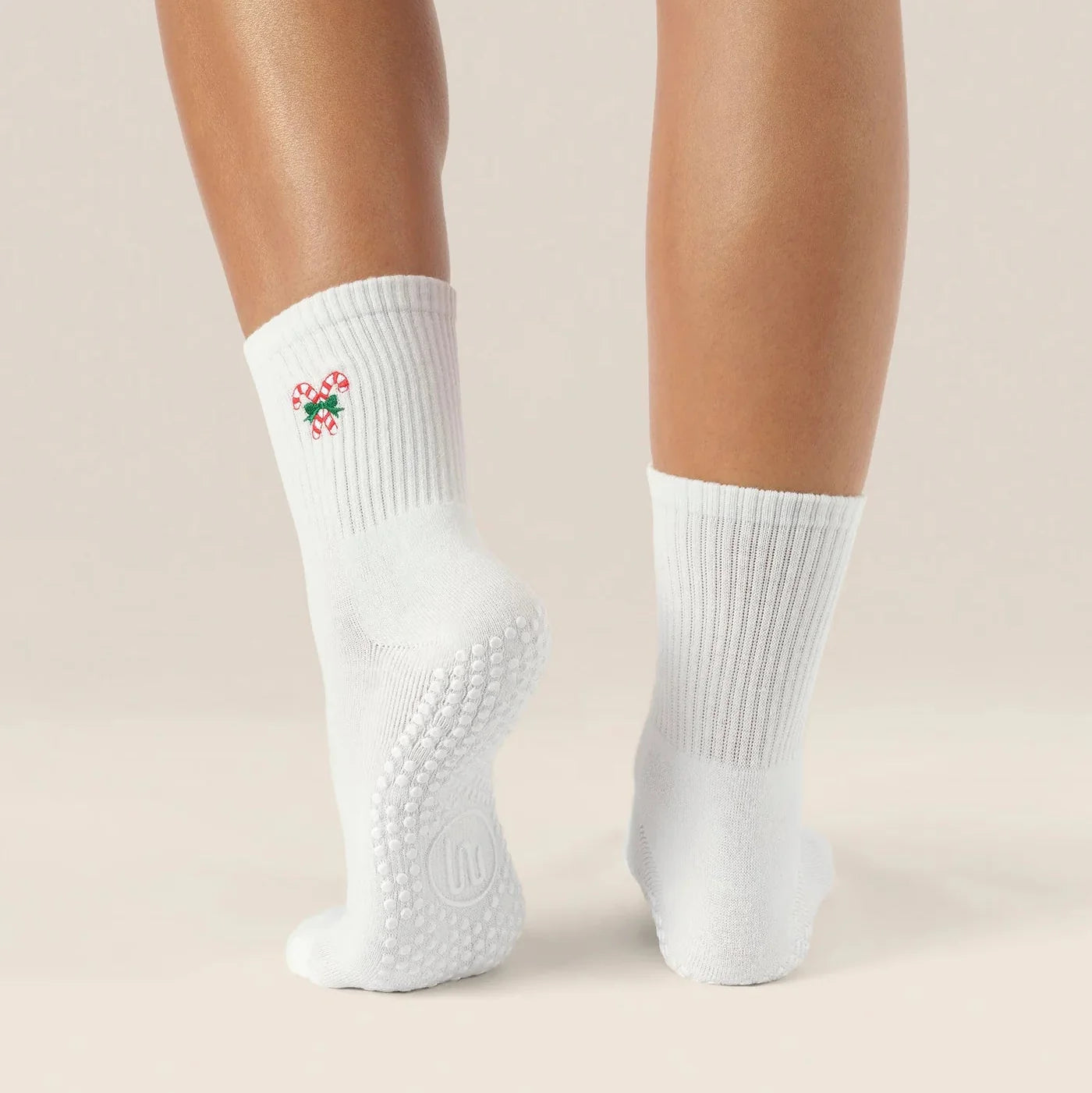 Crew Grip Socks - Candy Cane (Barre / Pilates)