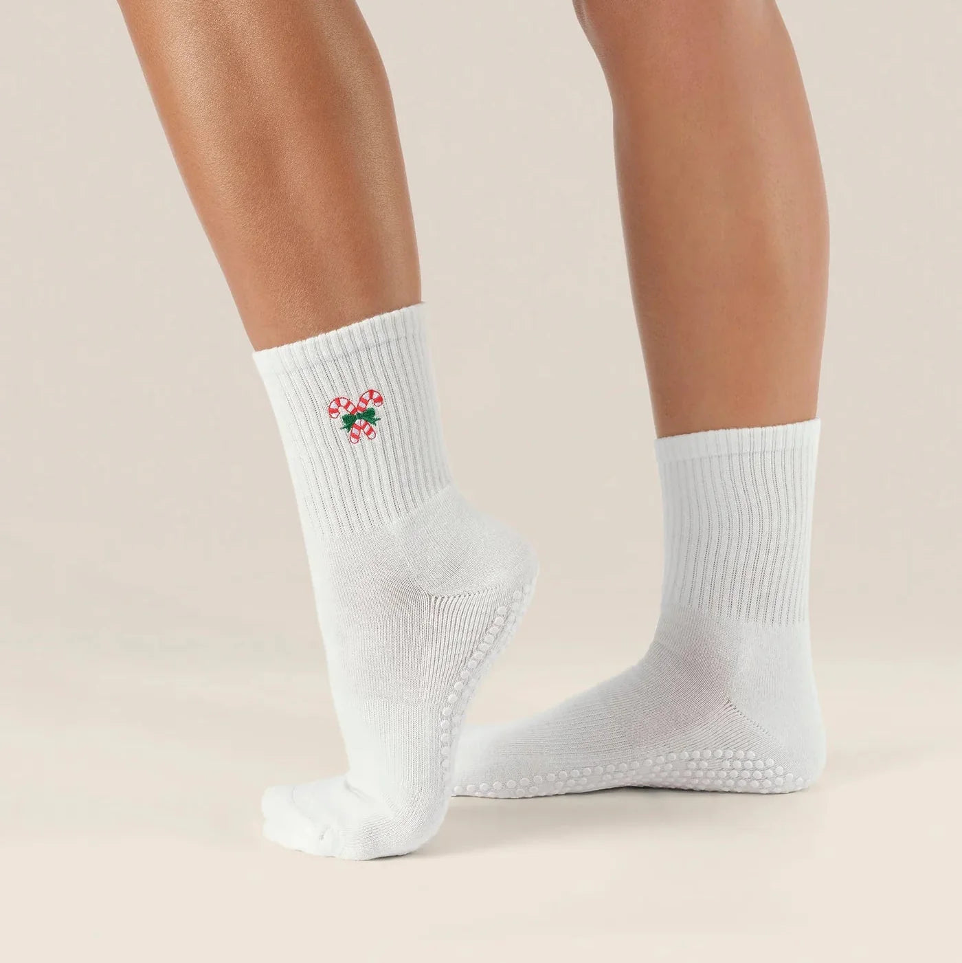 Crew Grip Socks - Candy Cane (Barre / Pilates)
