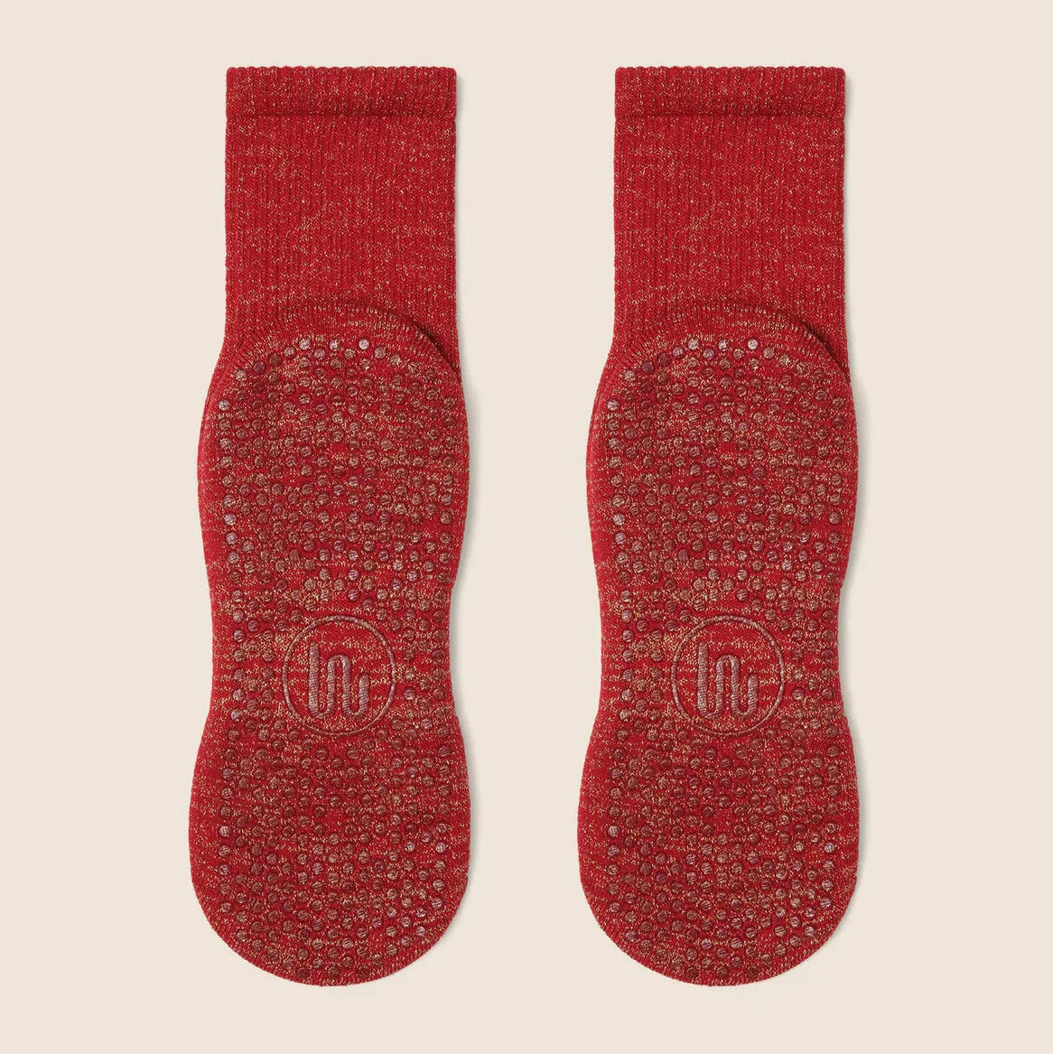Crew Grip Socks - Tinsel Ruby (Barre / Pilates)