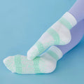 Striped Lover - High Ankle Crew Grip Sock (Barre / Pilates)
