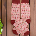 Pink Floral Cozy Socks