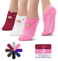 Women's YOGA Socks - White Red Pink