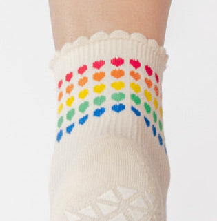 Sweetheart Ankle Grip Socks - (Pilates/Barre)
