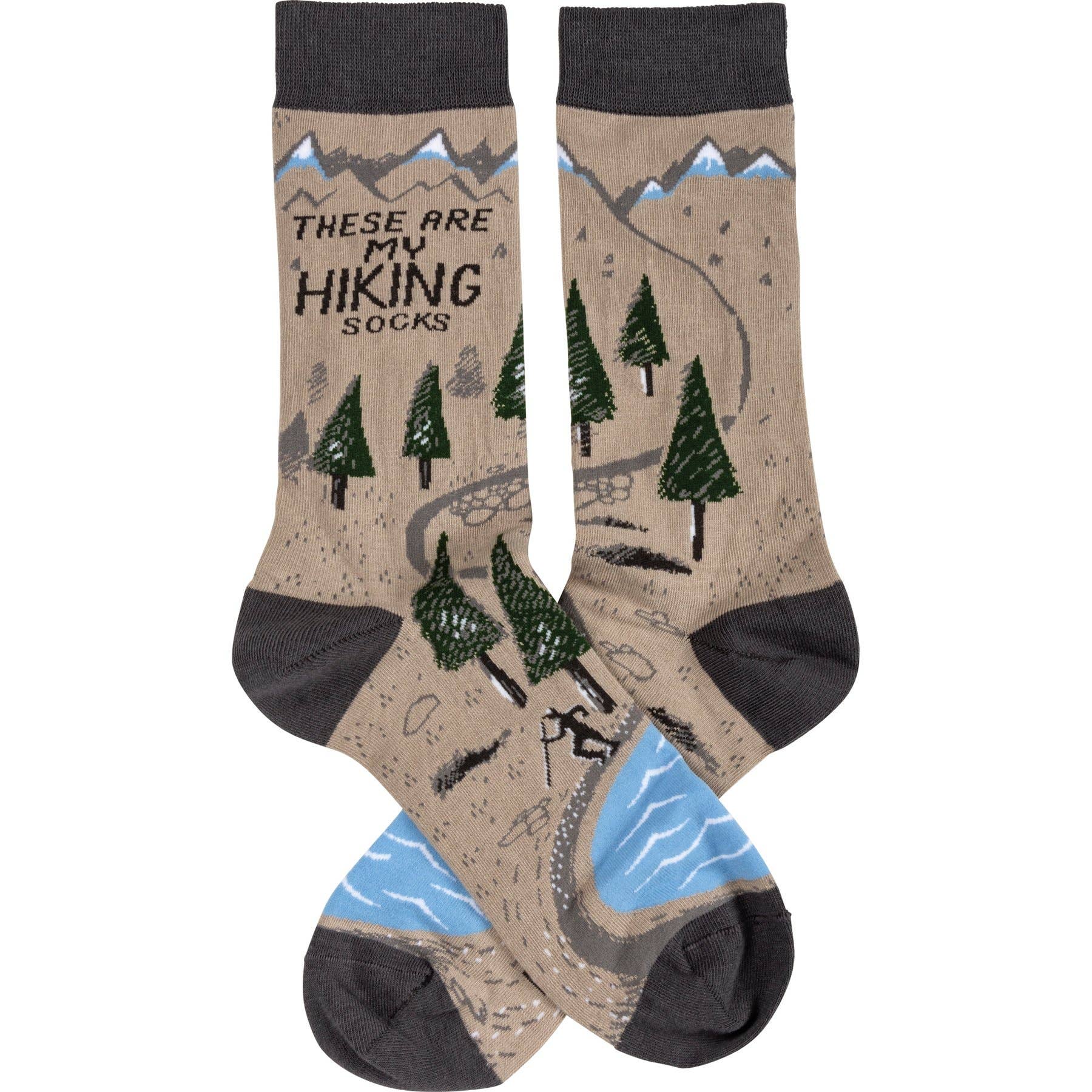 “These Are My Hiking” Unisex Socks
