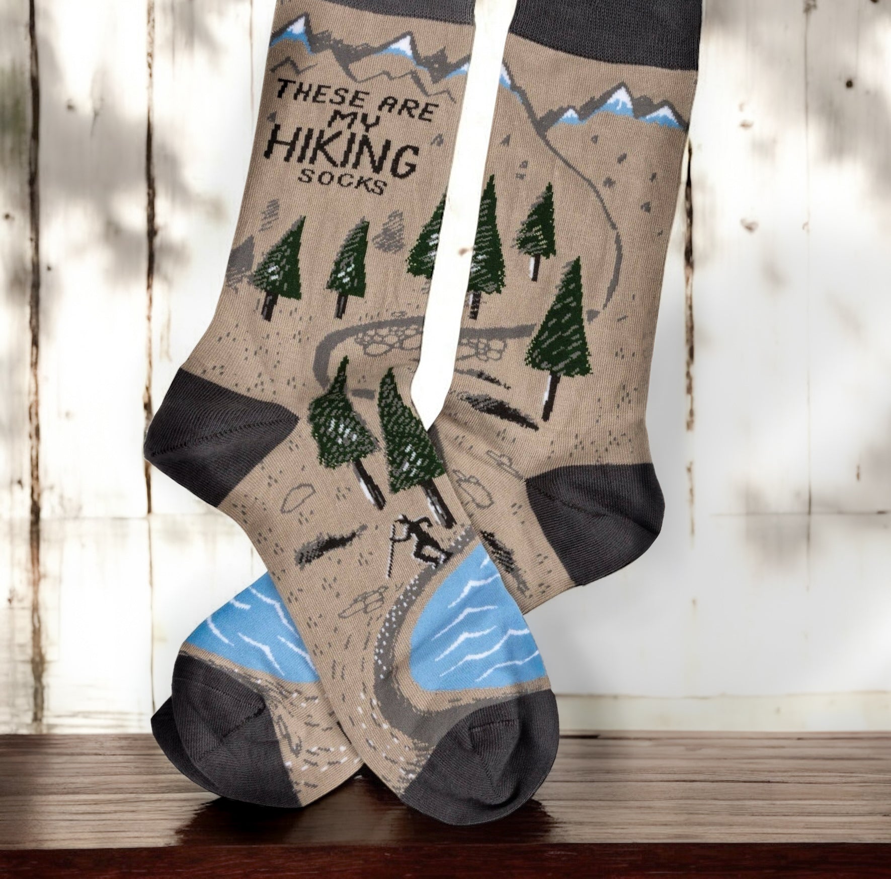 “These Are My Hiking” Unisex Socks