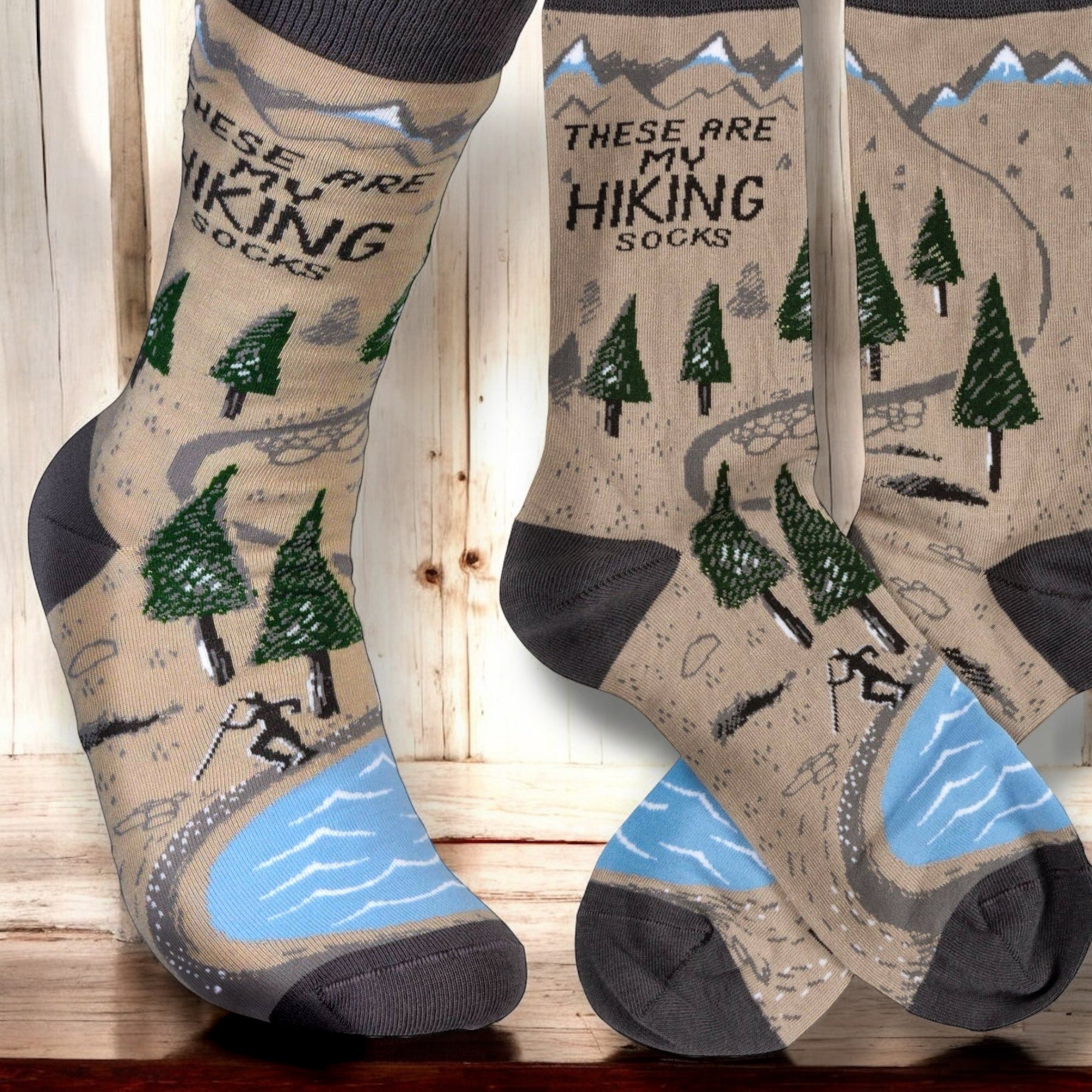 “These Are My Hiking” Unisex Socks