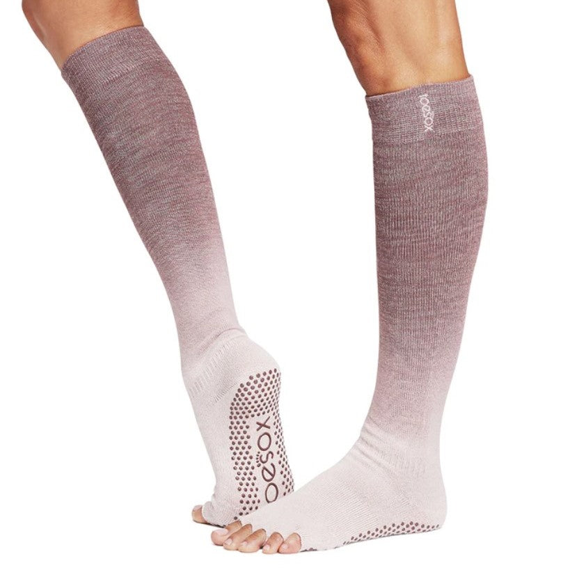 Scrunch Half-Toe Knee high Grip Socks (Barre / Pilates)