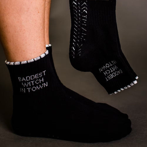 Baddest Witch - Ankle Grip Sock (Barre / Pilates)