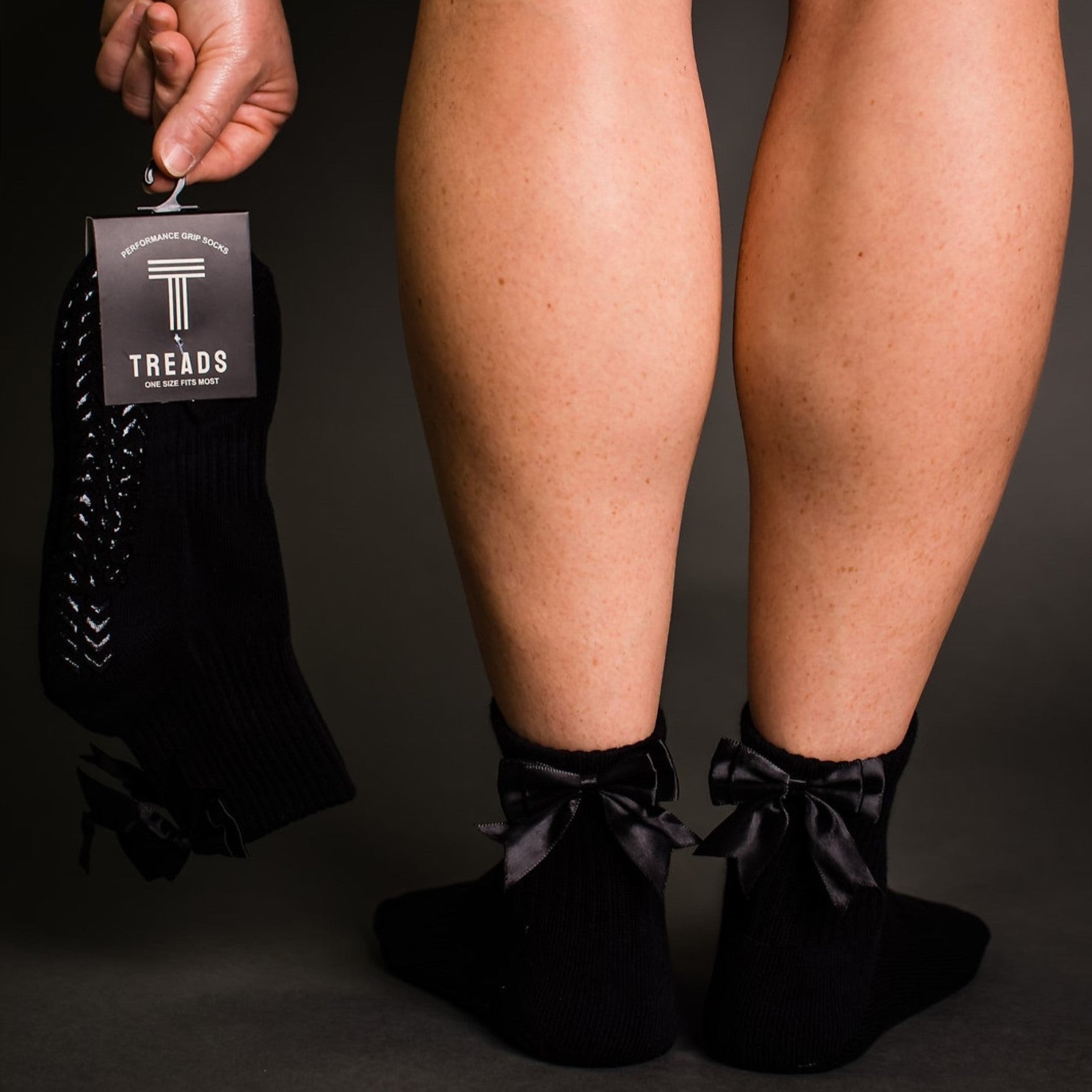 Bow - Ankle Grip Sock (Barre / Pilates)