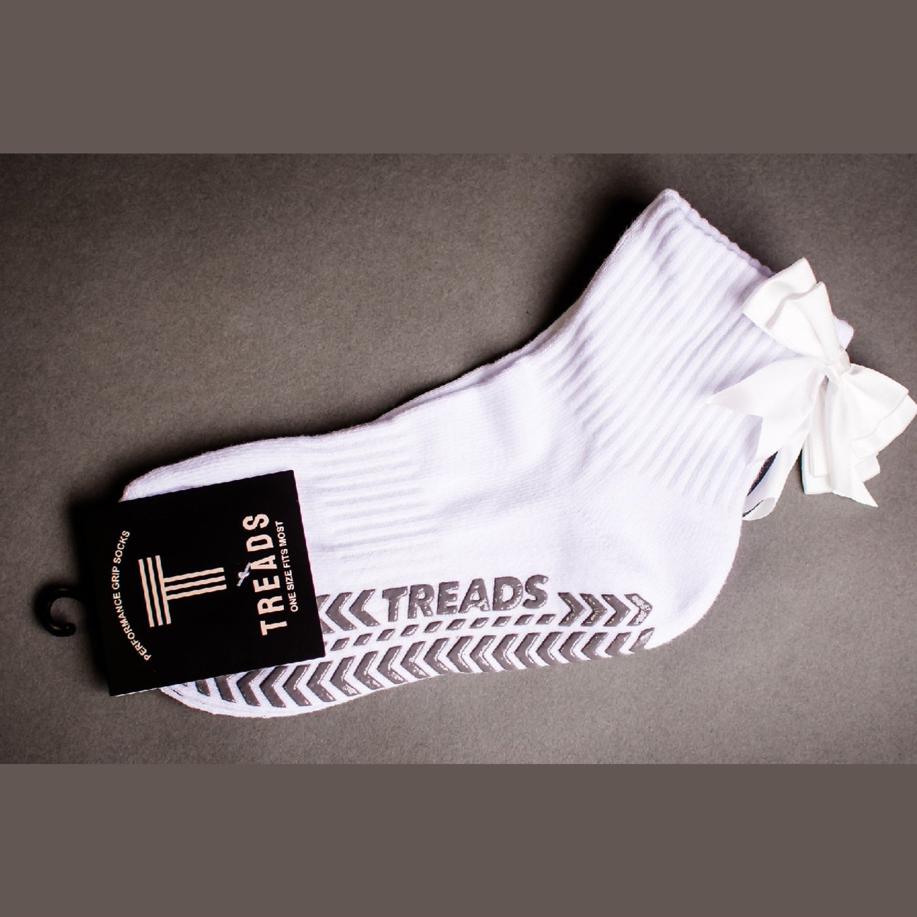 Bow - Ankle Grip Sock (Barre / Pilates)