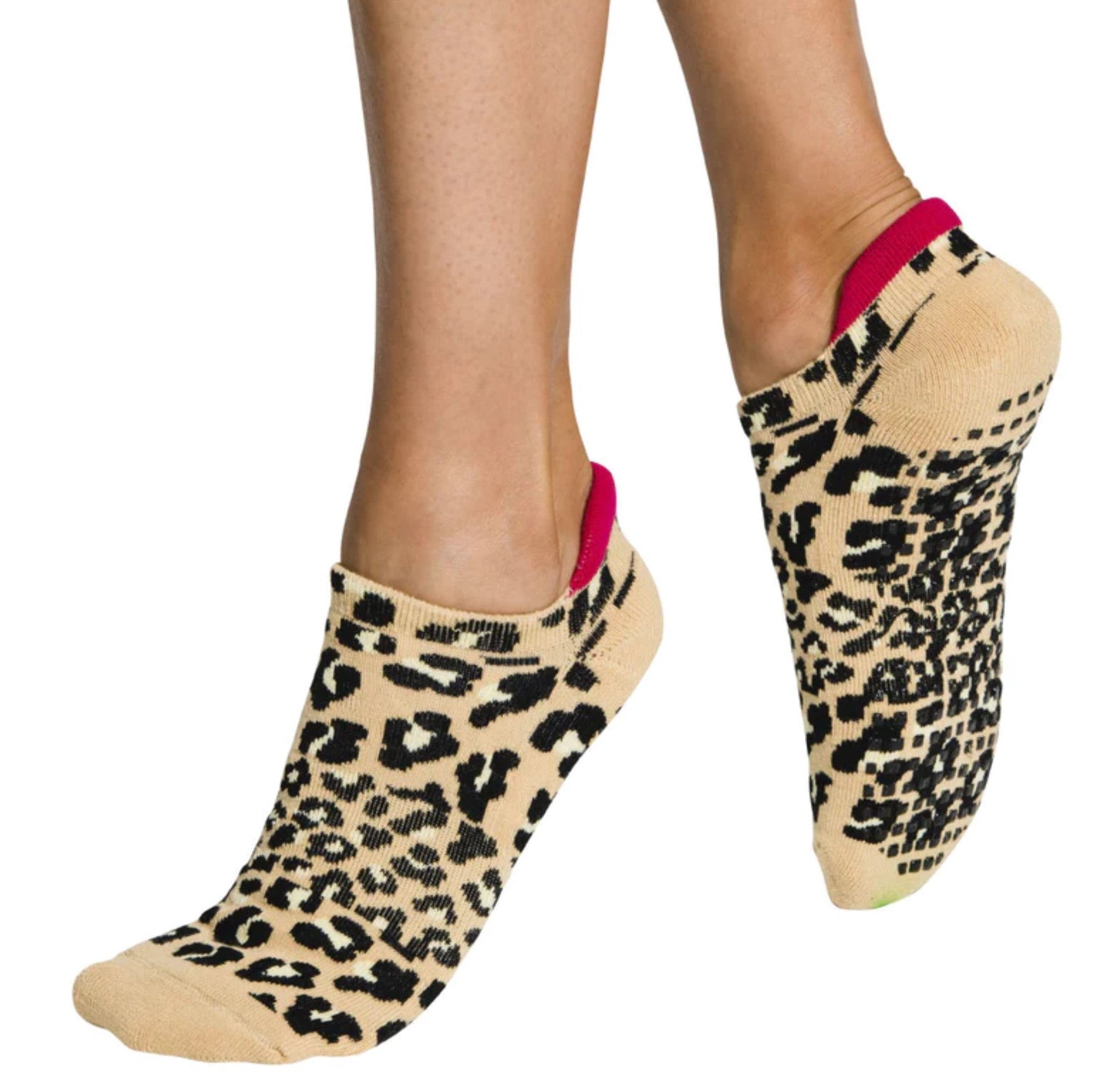 Tab Closed Toe Grip Socks -Wild Power 2 Pack (Barre / Pilates)